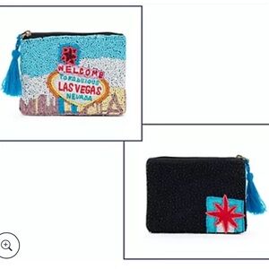America & Beyond Embellished Destination Pouch Las Vegas Landmark Travel NWT
